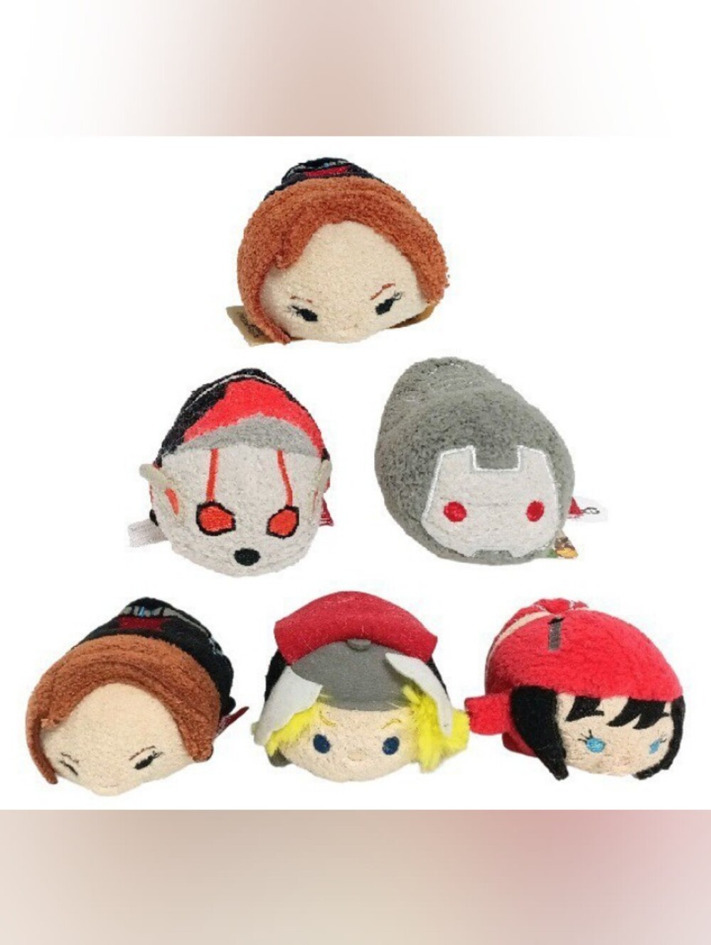 Disney Marvel Tsum Tsum Mini Plush Lot Thor Elektra Ant-Man Black Widow War Mach